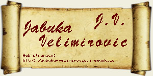 Jabuka Velimirović vizit kartica